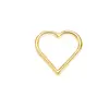 Anillo de nariz y pendientes de corazón de acero inoxidable con diamantes, aro cerrado de cartílago 16G, joyería de piercing estilo europeo y americano al por mayor