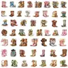 50 pegatinas de graffiti de botas de cowboy vintage para equipaje, artículos, cuadernos y decoración de teléfono, sin repetición e impermeables