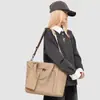 Bolso de Hombro Nuevo de Tela Oxford con Múltiples Bolsillos, Ligero, Impermeable, Bolso de Hombro Casual para Viajes Cortos, Bolso Tote de Hombro