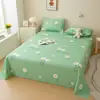 Lençol para Todas as Estações, Peça Única, Algodão Puro Lavado, Capa de Edredom, Fronha, Conjunto de Roupa de Cama para Dormitório de Estudante, Conjunto de Três Peças, Solteiro, Infantil, Masculino, Casal