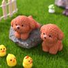 Desenho Animado Transfronteiriço Cachorrinho Fofo de Pelúcia Micro-paisagem Decoração de Jardinagem Pequenos Enfeites Mini Filhote DIY Resina Pequenos Acessórios