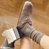 Calcetines de color liso estilo retro Maillard estilo perezoso calcetines holgados otoño e invierno nuevos estilo coreano estilo ballet calcetines de media pantorrilla