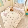Conjunto de Tres Piezas Estampado de Algodón 100% Clase A Estilo Fresco Sábana Ajustable Individual para Estudiante Juego de Tres Piezas Ropa de Cama para Dormitorio