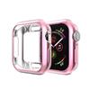 Meio Pacote Pulseira de Relógio Oca Eletrodepositada de TPU com Furo Quadrado Adequada para Apple Watch Séries 8, 9, 10, S11 e Capa Protetora iWatch Se
