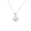 Collar Nuevo Estilo Chino de Plata de Ley S925 con Forma de Concha Plateada para Mujer Nácar Blanco Natural Ventana Hueca Tallada Nicho Cadena Exquisita para Clavícula