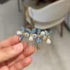 Exquisito Peine de Cristal para el Cabello para Mujer, Estilo Nuevo, Gama Alta, Pasador Elegante Original Transfronterizo Europeo y Americano, Peine para Flequillo, Peine de Inserción
