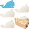 Letrero de Madera con Forma de Tortuga Ballena Inacabado Madera Calada en Blanco Etiqueta de Regalo de Madera Decoración Náutica de Playa