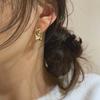 Aguja de Plata 925 Aretes Asimétricos Coreanos Dongdaemun Elegantes y Modernos Diseño Popular Elegante Joyería para la Oreja para Mujeres