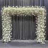 Puerta de flores con arco terminado para boda, puerta de flores redonda con flores completas para boda, puerta de flores en forma de corazón, puerta de flores de simulación para escenario de césped al aire libre