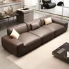 Sofá Preto de Verão Modelo Novo 2025, Sofá Cubo Preto, Sofá de Madeira Maciça para Sala de Estar Moderna Minimalista