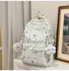 Mochila Nueva Estilo Chino de Aspecto Elegante, Fresca y Dulce Estilo Universitario Tie-Dye Graffiti para Estudiantes de Secundaria Mochila Ligera