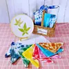 Venta al por mayor del fabricante Tela Blanca Terminada Algodón Puro Tela Tie-Dye Ropa de Lona para Estudiantes Niños Tela Tie-Dye Blanca Tela en Blanco para Cortar Tela en Blanco