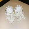 Pendientes de Perla con Cuentas Acrílicas de Aguja Plateada, Personalizados, Modernos, Elegantes, Pendientes de Gama Alta, Pendientes de Nicho de Lujo Accesible