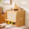 Aparador de Madera Maciza Gabinete de Almacenamiento de Escritorio Japonés Estante de Almacenamiento de Cocina Gabinete de Almacenamiento de Mesa Armario Gabinete Organizador de Juego de Té