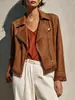 Chaqueta con cremallera y borlas estilo popular europeo y americano de Amazon AliExpress, top de gamuza con cremallera diagonal