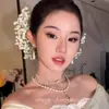 Diadema del Mismo Estilo de Liu Yifei, Pasador de Gypsophila, Gran Ceremonia de la República de China, Elegantes y de Alta Gama Accesorios para el Cabello y Tocados para Mujeres