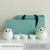 Caneca Panda Guochao Express Uma Panela Três Copos Conjunto de Chá de Viagem Kung Fu Portátil para Exterior Acompanhamento Infusão Cerimônia de Acompanhamento de Negócios