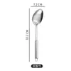 Espátula de acero inoxidable utensilio de cocina con magnético espátula de saltear de cocina 0.8mm espátula juego de cuchara para olla caliente de hotel restaurante