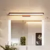 Luz frontal de espejo minimalista nueva, luz de relleno para espejo de maquillaje moderno y simple, luz para gabinete de espejo de tocador de baño de lujo ligero