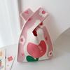 2025 Bolsa de Sacola de Flores Juejiang Mãe Deusa Nicho Poliéster Tricô Manual Bolsa de Presente de Casamento