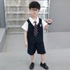 Terno Infantil Terno Menino Roupa de Apresentação Britânica Passarela Jardim de Infância Verão Menininho Terno para Apresentação de Piano