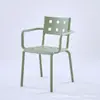 Silla de Comedor de Plástico con Reposabrazos, Serie de Colores Macaron de Diseñador, Taburete con Respaldo para Uso Doméstico, Uso Comercial para Casas de Huéspedes y Hoteles, Silla de Reunión