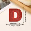 Parches bordados de letras inglesas 26 y números con lentejuelas rojas más vendidos transfronterizos con adhesivo termofusible para decoración de ropa