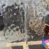 Pernas de Mesa Acrílicas com Padrão de Ondas de Água Suporte Preto Transparente para Perna de Mesa de Jantar Pernas de Mesa com Padrão de Pedra Suspensa Processamento de Base para Mesa de Centro