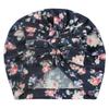 Nuevo gorro para niños de primavera y otoño de estilo europeo y americano, tejido de punto suave, plisado, con lazo estampado, gorro para bebé.