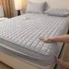 Lençol de Elástico Impermeável Acolchoado, Peça Única, Protetor de Colchão Espessado, Capa de Cama Fixa Antiderrapante, Capa à Prova de Poeira com Cobertura Total, Atacado