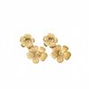 Pendientes de acero inoxidable de titanio con diseño de flores frescas y pequeñas de Ins Fashion para mujer, chapados al vacío en oro de 18 quilates, resistentes a la decoloración.