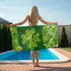 Toalla de Secado Rápido para Vacaciones Transfronterizas junto al Mar, Toalla de Playa de Estilo Sencillo, Trébol de la Suerte Verde Portátil Toalla de Baño Fuerte Absorbente de Agua