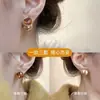 Pendientes Sin Perforar, Pinzas para Orejas Retro Otoño e Invierno, Pendientes Cubo de Azúcar Moreno, Pinzas para Orejas de Perla a la Moda y Elegantes, Sensación de Lujo Ligero y Gama Alta
