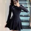 Traje de baño nuevo para mujer deportivo de una pieza conservador adelgazante cubre abdomen manga larga aguas termales estudiante moda Corea del Sur traje de baño para mujer