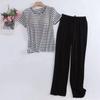 Pijama de seda de algodón modal para mujer, traje fino de verano de manga corta con almohadilla para el pecho, ropa de casa para mujer de alta gama