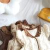 Jaqueta Colete de Inverno para Meninas Bebê Estilosa Infantil Personalizada Marca da Moda Estilo Coreano Algodão Engrossado Combinação de Cores Renda Cordão