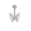 Mais Vendido Internacionalmente na Amazon Flor de Zircônia com Inlay de Cobre 9 Flores de Zircônio Joia de Piercing Europeia e Americana Clave do Umbigo Anel do Umbigo