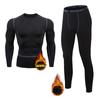 Traje de Fitness Térmico de Alta Elasticidad de Secado Rápido para Hombre con Forro de Polar, Adecuado para Deportes y Ejercicios en el Gimnasio