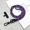 Cordón Tres en Uno para Teléfono Móvil de Muñeca para Colgar del Cuello Cruzado Longitud para Hombre y Mujer Cuerda Trenzada Fuerte Correa Lateral de Metal Desmontable