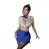 Cosplay de Dropshipping Disfraz de Juego de Rol Ropa Interior Rincón Tentación Pijamas Cita Sexy Azafata Diversión Profunda Puro