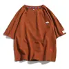 Camiseta de Manga Curta Estilo Chinês para Homens, Verão Solta Estilo Fino, Tamanho Grande 2026 Novo Estilo de Roupa, Camiseta Solta de Manga Meia-Manga com Gola Redonda
