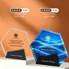 Personalización de Trofeo de Cristal Creativo Madera Maciza Competencia Infantil Medalla de Honor Ceremonia de Premiación de Empleados de Empresa