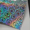 Placa de Flor Láser con Gradiente Suave Hoja de Lata Yuan Shen Animación Bidimensional Insignia Brillante Papel de Almohadilla Delgado