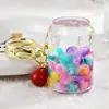 Pingente de Acrílico com Óleo, Chaveiro de Copo Iceberg Luminoso, Pingente de Carro, Garrafa de Areia Movediça, Acessório para Mochila de Estudante