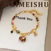 Pulsera Hecha a Mano Original Nueva Estilo Chino Vintage Color Gota de Aceite Flor Dopamina para Mujer Pulsera de Moda Versátil de Gama Alta