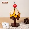 Posavasos Aislante de Calor para Árbol de Navidad Decoración de Mesa de Gama Alta Creativo Un Árbol Madera Maciza Salvamanteles Antiescaldado Posavasos Plegable Esterilla para Bol