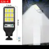 Luz solar para pátio externo, iluminação ultra brilhante de alta potência, luminária de parede para jardim com sensor de movimento para uso doméstico, poste de luz LED