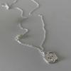 Corea del Sur minimalista Perla plata de ley 925 2022 nuevo diseño nicho estilo frío collar cadena clavícula femenina sentido alto