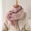 Bufanda de Imitación Cachemir con Patrón de Espiga y Borlas Otoño e Invierno Chal de Alta Gama Bufanda de Moda y Versátil Cálida para Mujer