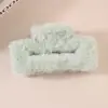 Pinza de Garra Cuadrada de Pelo Sintético de Visón para Otoño e Invierno, Pinza de Tiburón de Peluche Hecha a Mano de Alta Gama, Pinza de Garra Grande para el Cabello, Accesorios para el Cabello al por Mayor
